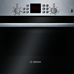 Bosch Serie 6 HBC84H501B Built-In Microwave Oven with Grill, Brushed Steel